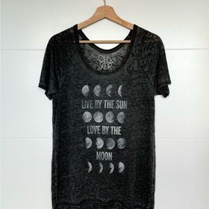 Chaser Charcoal Moon Phases Tee